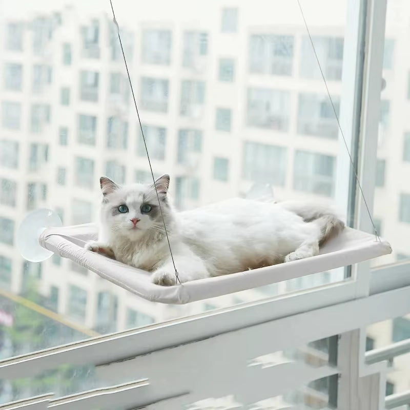 Pet Cat Hammock Hanging Cat Bed Bearing 20Kg Comfortable Cat Sunny Window Seat Mount Kitten Climbing Frame Pet Accessories