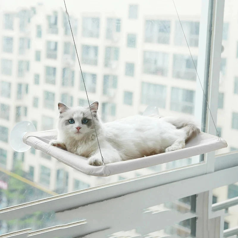 Pet Cat Hammock Hanging Cat Bed Bearing 20Kg Comfortable Cat Sunny Window Seat Mount Kitten Climbing Frame Pet Accessories