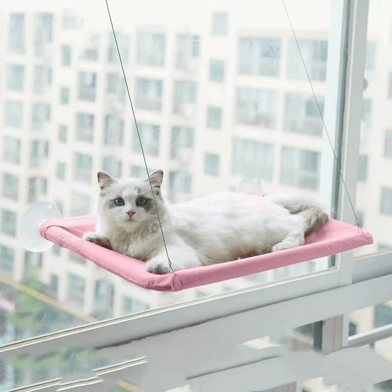 Pet Cat Hammock Hanging Cat Bed Bearing 20Kg Comfortable Cat Sunny Window Seat Mount Kitten Climbing Frame Pet Accessories