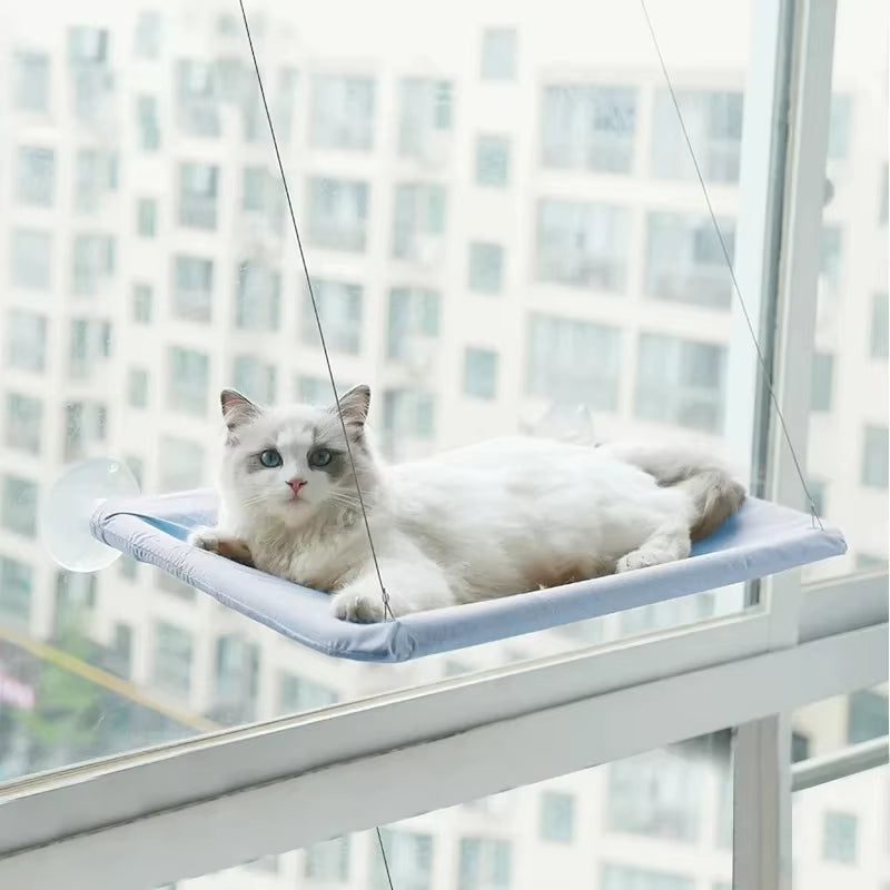 Pet Cat Hammock Hanging Cat Bed Bearing 20Kg Comfortable Cat Sunny Window Seat Mount Kitten Climbing Frame Pet Accessories