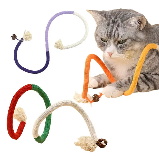 1/2/3Pcs Cat Scratcher Rope Toy Cotton Rope Bite-Resistant Chewing Toy Paw Claw Furniture Protector Scratching Toy Cat Puzzle