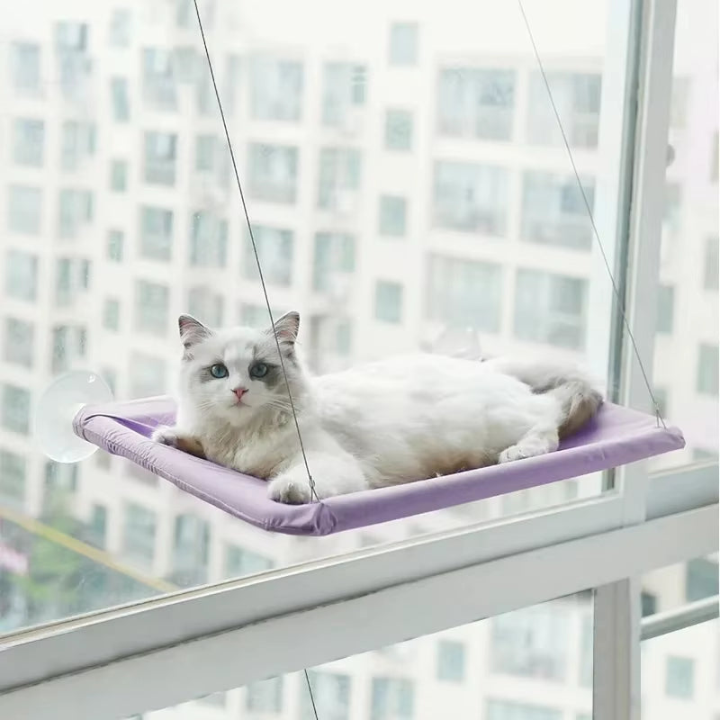 Pet Cat Hammock Hanging Cat Bed Bearing 20Kg Comfortable Cat Sunny Window Seat Mount Kitten Climbing Frame Pet Accessories
